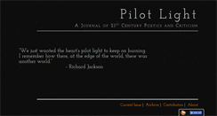 Desktop Screenshot of pilotlightjournal.org
